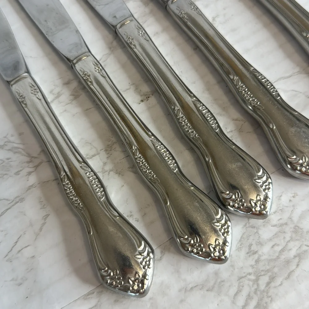 Oneida Ltd Mansfield Amadeus Wm A Rogers Deluxe Stainless Dinner Knives-Set of 5